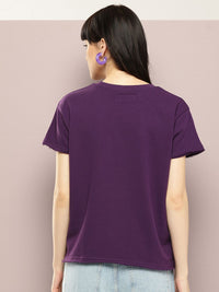 DILLINGER Women Ultra Soft Drapey Cotton Crew Neck Boxy T-Shirt
