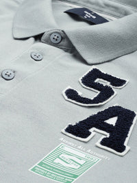 SPYKAR Polo Collar With Applique Detail Slim Fit T-shirt