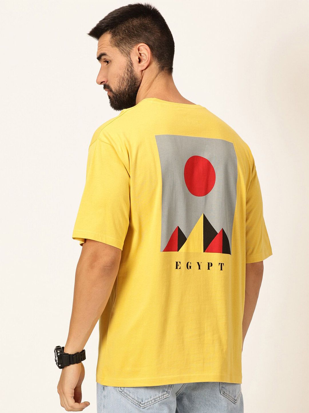 Thomas Scott Oversized Graphic Printed Drop-Shoulder Sleeves Cotton Bio Finish T-shirt