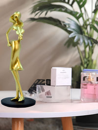 Cortina Resin Golden Sculpture Art Decor Statue for Home Decor