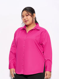 SASSAFRAS Curve Plus Size Pure Cotton Casual Shirt