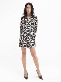 RAREISM Shirt Collar Wrap Mini Dress