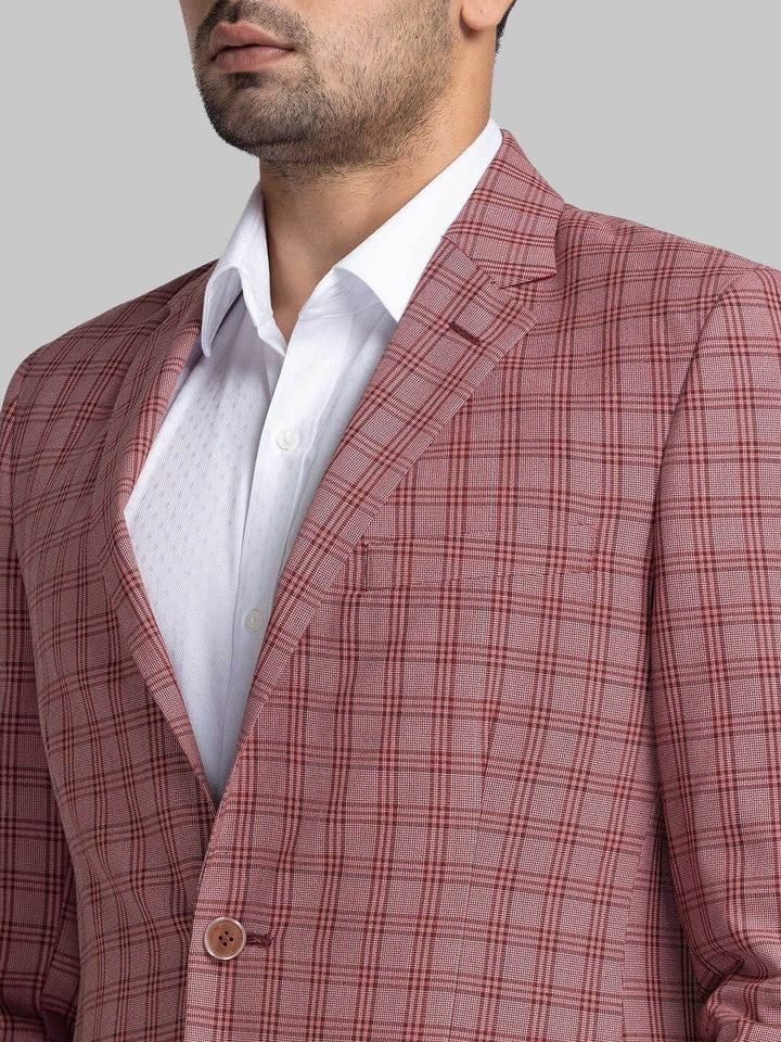 Raymond Checked Contemporary Fit Single-Breasted Blazer