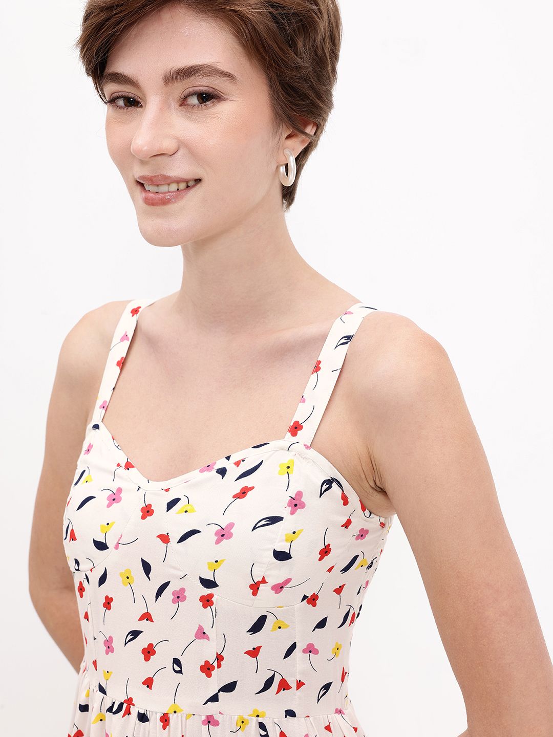 DressBerry Whimsical Petals Statement Bust Fit-N-Flow Dress