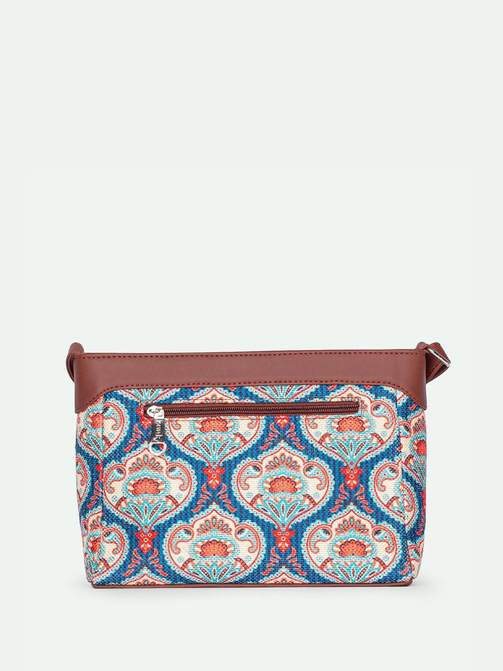 ZOUK Kovil Paisley Printed Structured Sling Bag