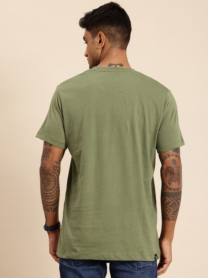 Being Human Pure Cotton Drop-Shoulder Sleeves Relaxed Fit T-shirt