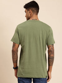 Being Human Pure Cotton Drop-Shoulder Sleeves Relaxed Fit T-shirt