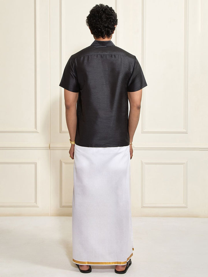 VASTRAMAY Shirt With Veshti Set