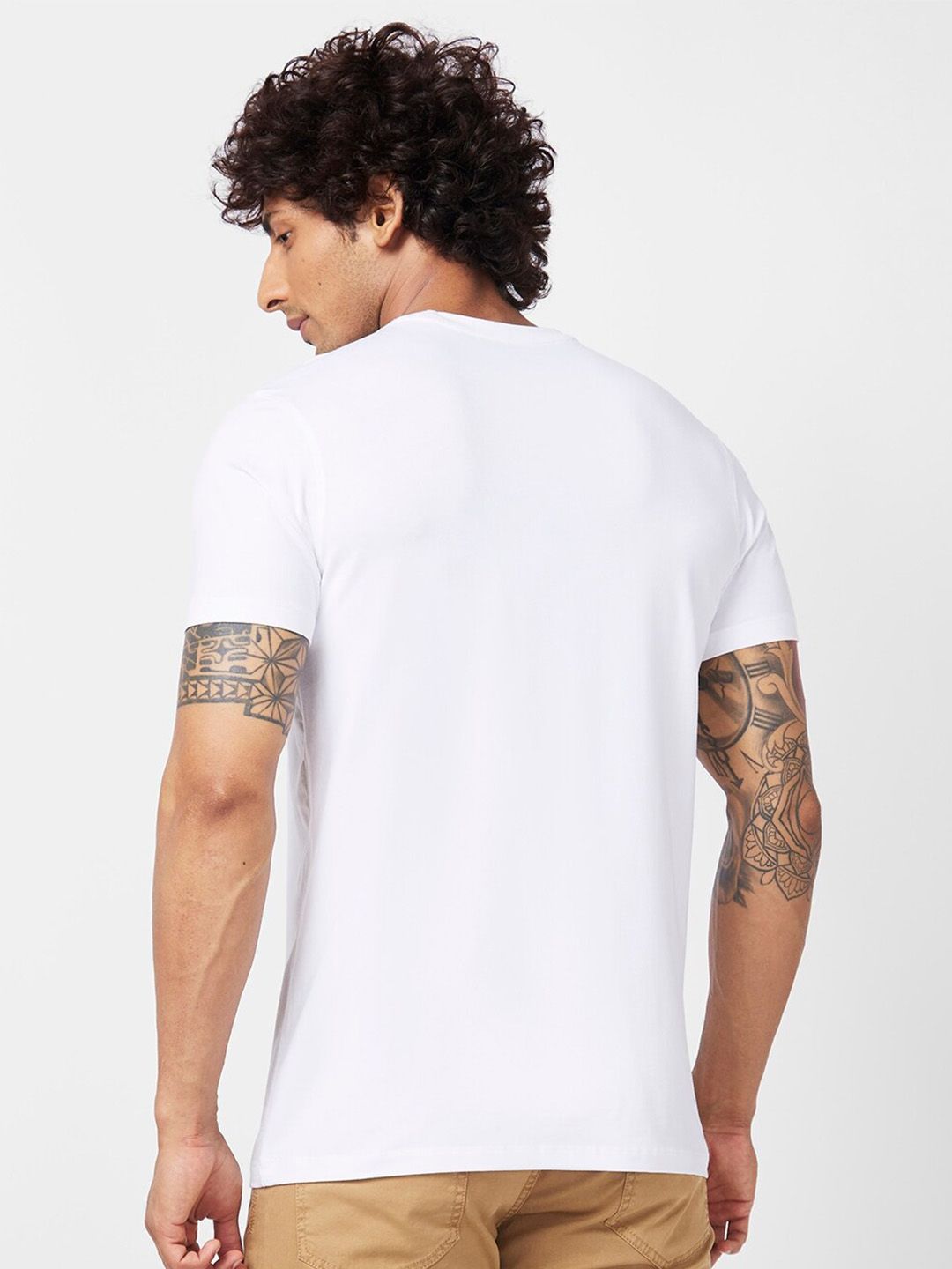 SPYKAR Graphic Printed Slim Fit Cotton T-Shirt