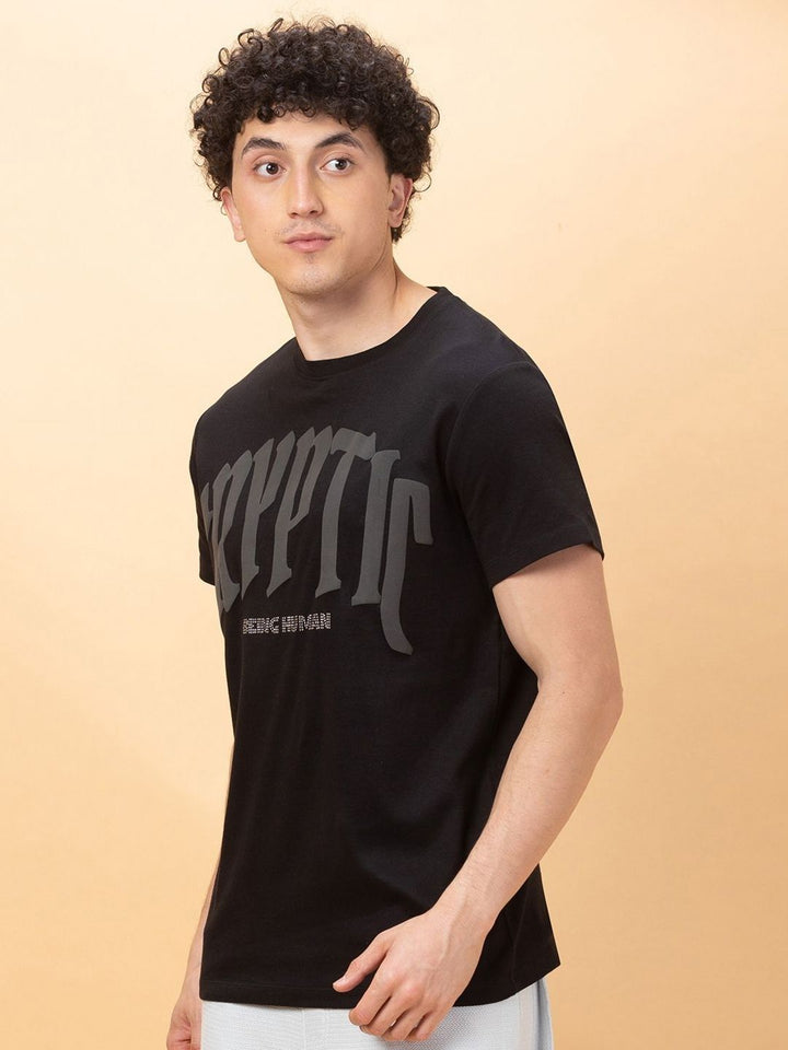 Being Human Men Typography Colourblocked Applique T-shirt