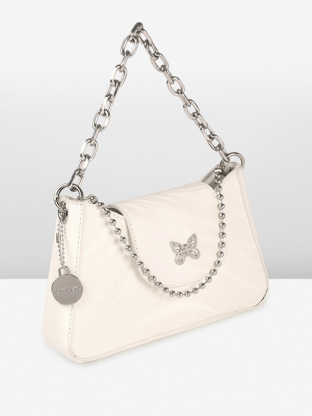 DressBerry Structured Shoulder Bag with Chain