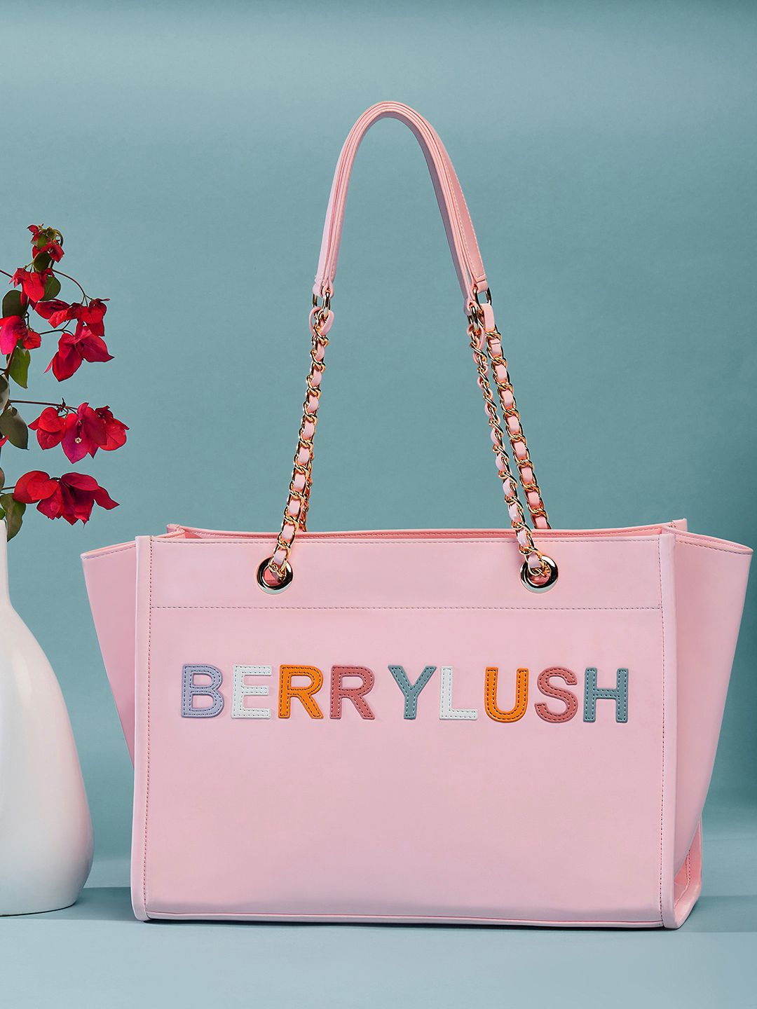 Berrylush Printed Oversized Structured Shoulder Bag