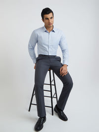 Raymond Pure Cotton Self Design Textured Slim Fit Formal Shirt
