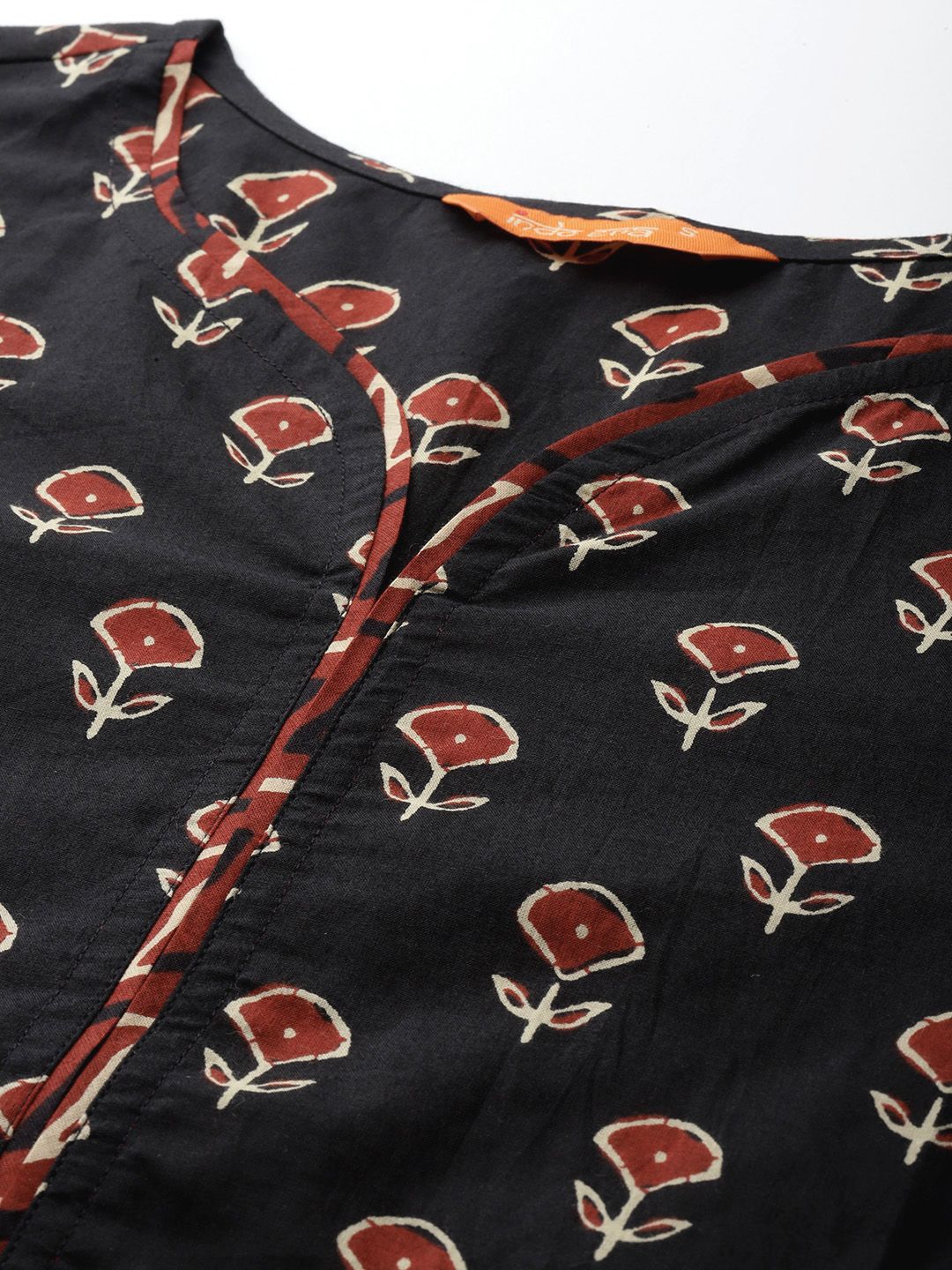 Indo Era Ethnic Motifs Printed Pure Cotton Kurta With Trousers & Dupatta