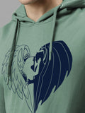ADRO Men Printed Hooded Sweatshirt