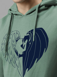 ADRO Men Printed Hooded Sweatshirt
