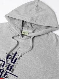 ADRO Men Printed Hooded Pullover Sweatshirt