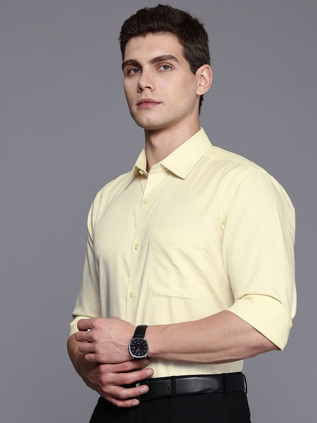 Raymond Textured Pure Cotton Formal Shirt