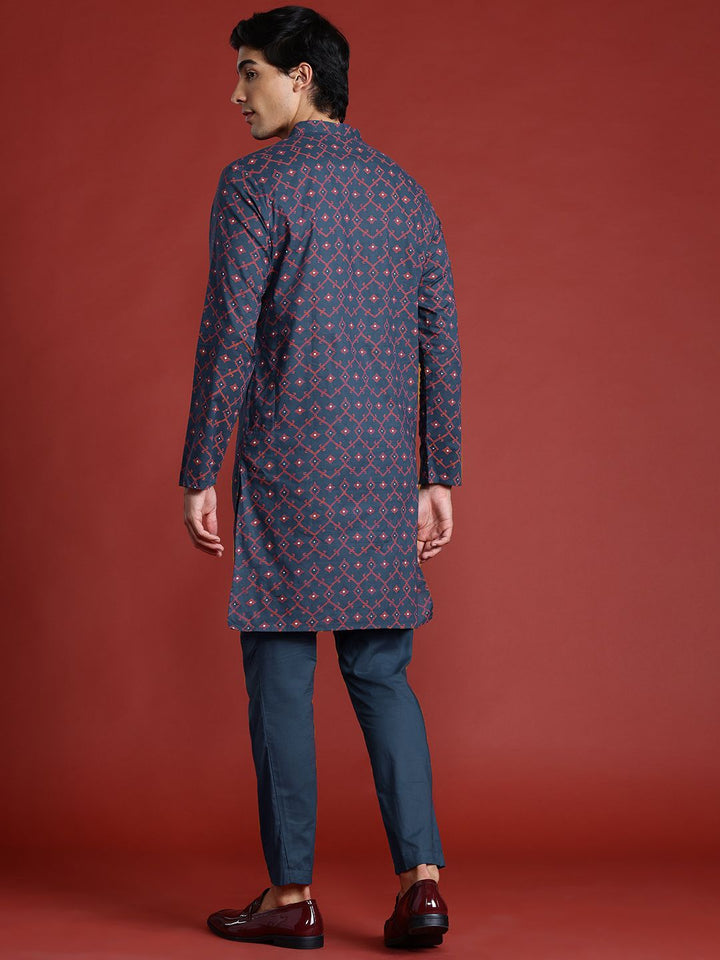 Anouk Ethnic Motifs Print Pure Cotton Kurta with Pyjamas