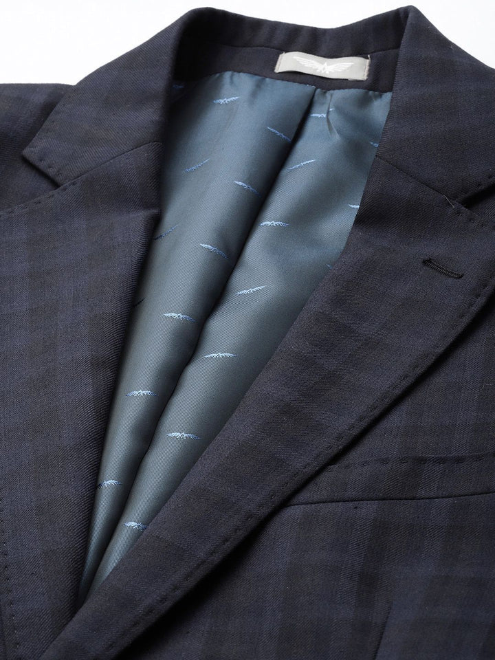 Park Avenue Checked Slim Fit 2 Piece Formal Suit