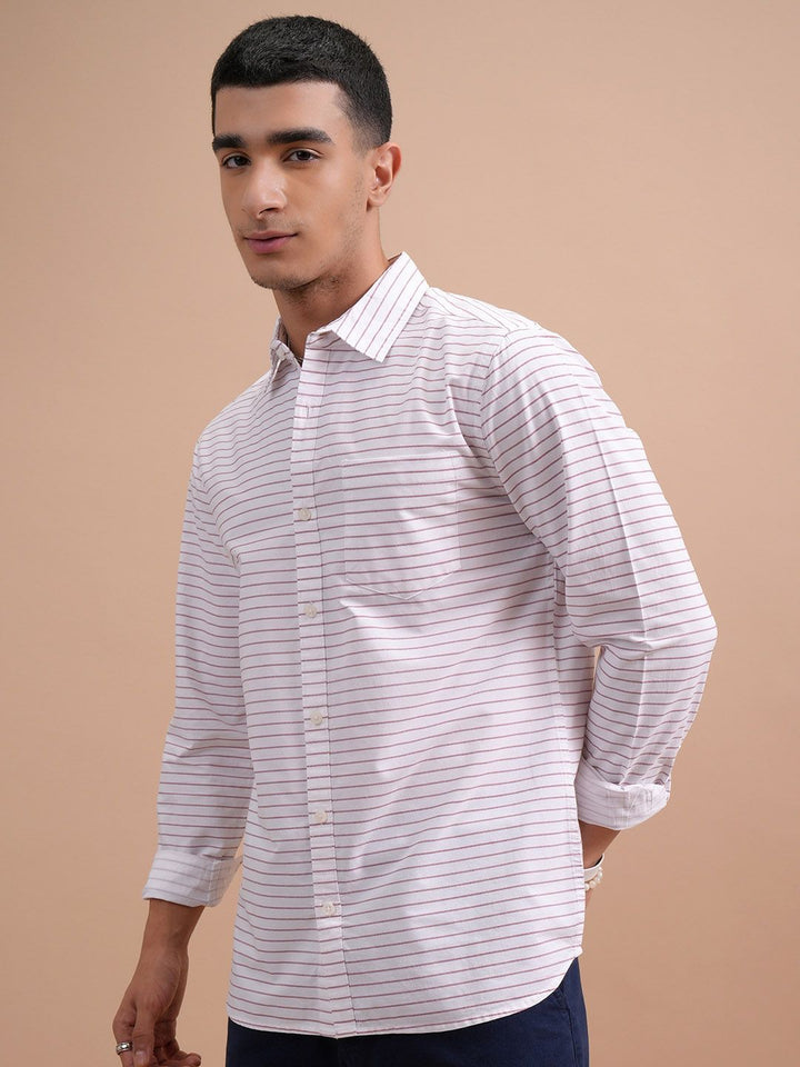 HIGHLANDER Plus Size Slim Fit Opaque Cotton Casual Shirt