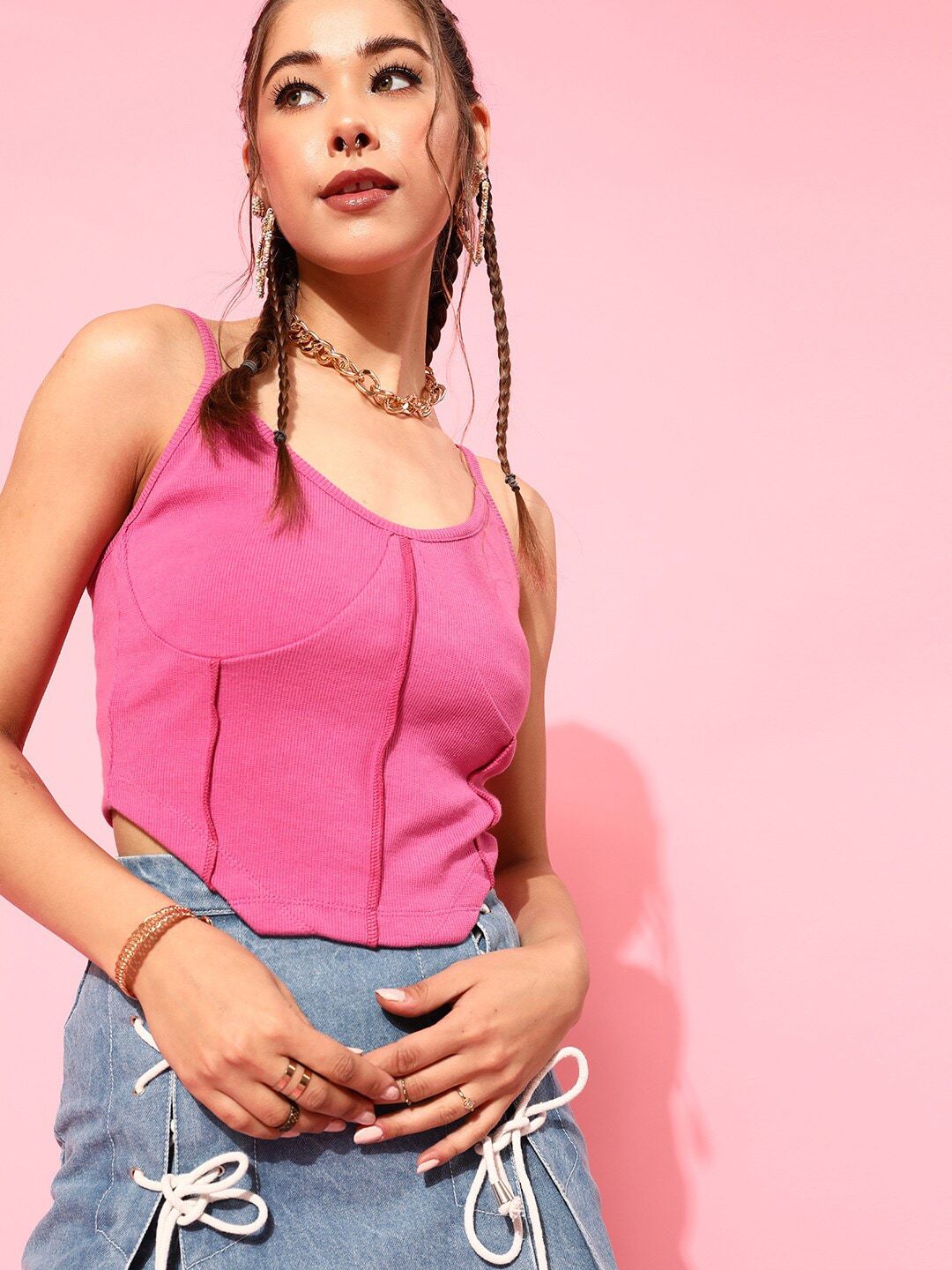 STREET 9 Corset Crop Top