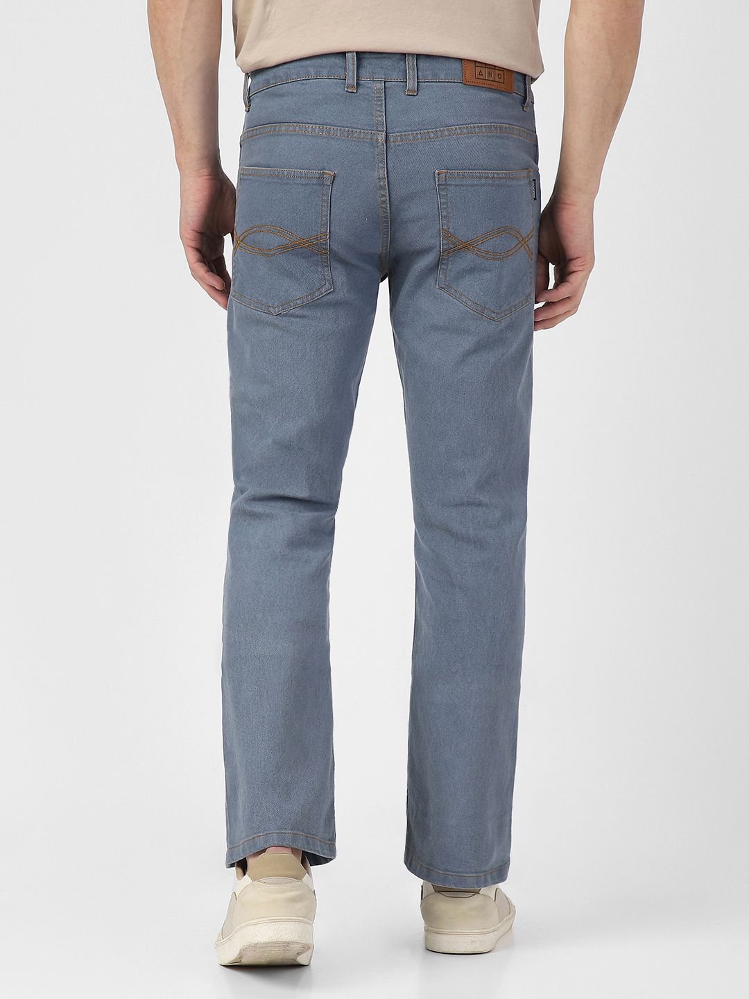 Urbano Fashion Men Mid Rise Light Fade Stretchable Bootcut Jeans
