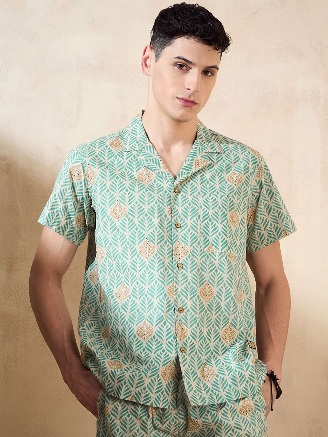 DENNISON Block Printed Oversized Co Ords Set