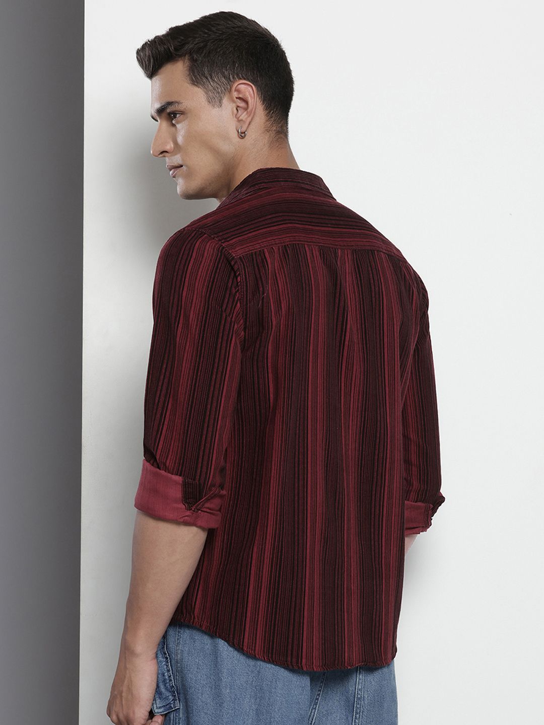The Indian Garage Co Striped Pure Cotton Casual Shirt