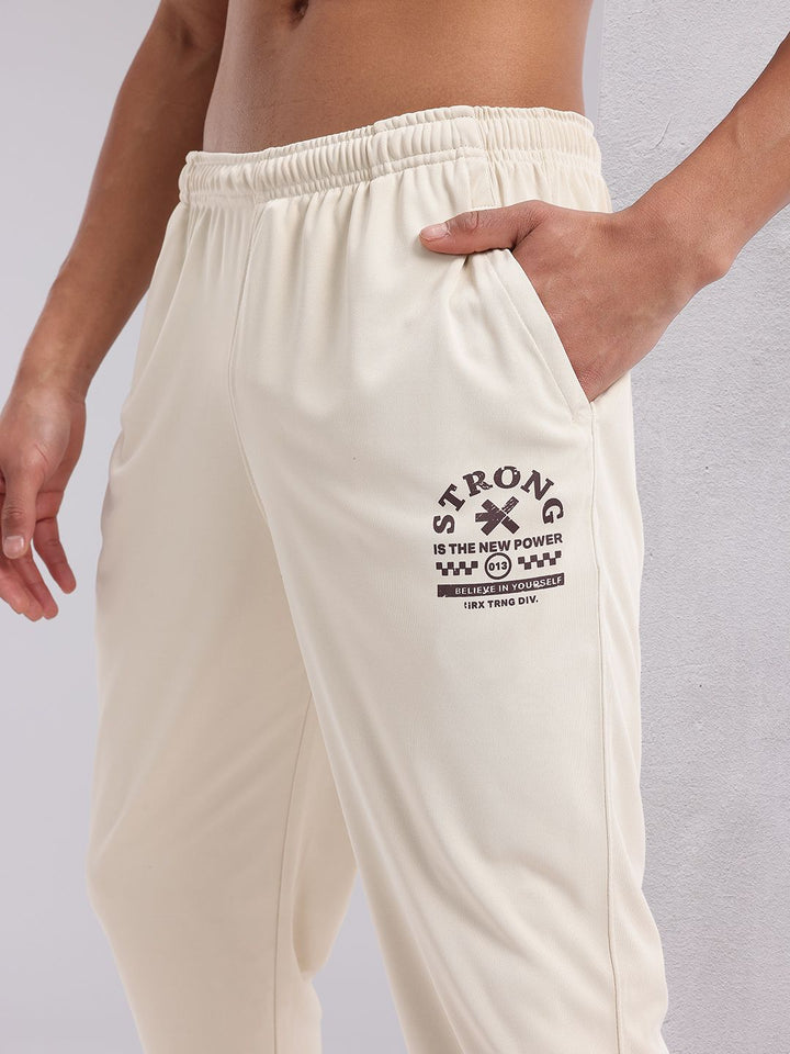 HRX by Hrithik Roshan Men Mid-Rise Typography Print Rapid-Dry Training Joggers