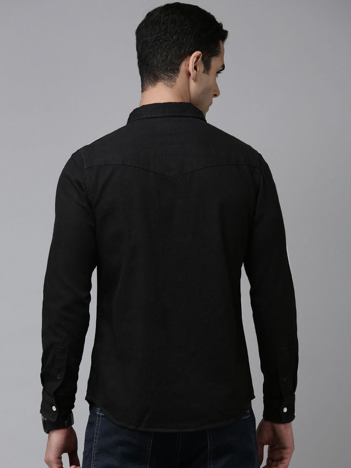 SPYKAR Men Pure Cotton Solid Opaque Casual Shirt
