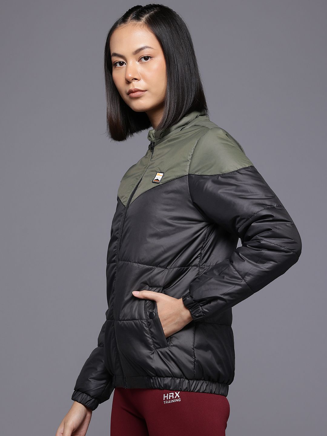 HRX by Hrithik Roshan Women Colourblocked Outdoor Padded Jacket