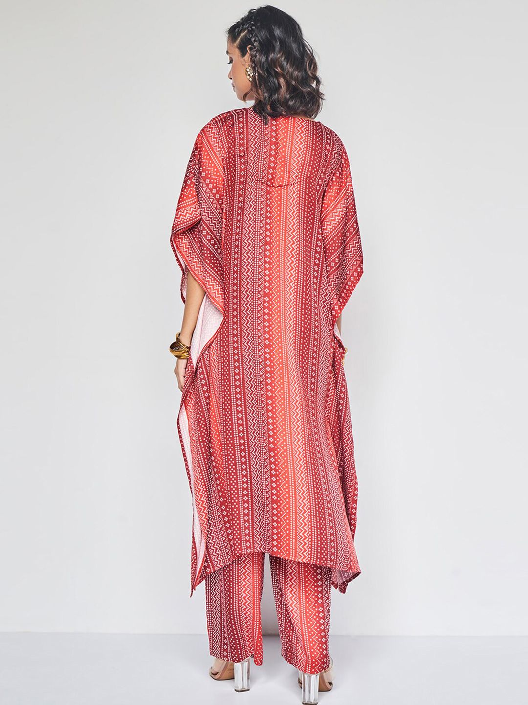 Global Desi Women Ethnic Motifs Printed Regular Thread Work Kurta with Palazzos