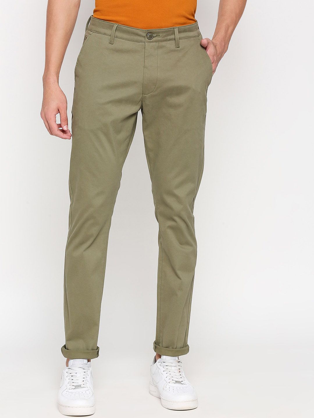 Being Human Men Slim Fit Mid-Rise Plain Chinos
