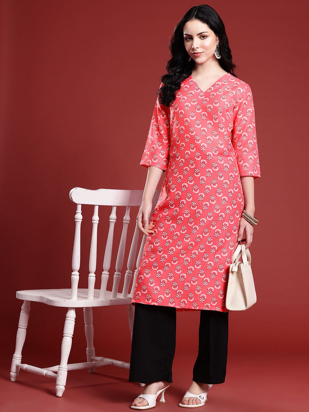 Anouk Women Ethnic Motifs Printed Kurta