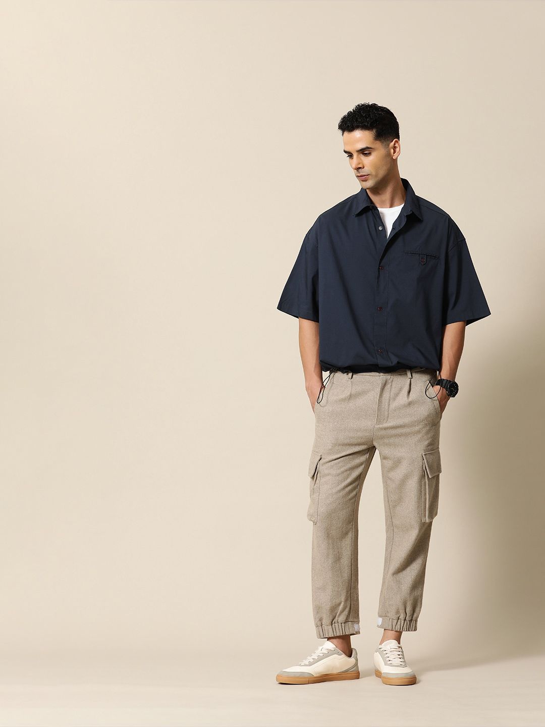 Mr Bowerbird Solid Oversized Casual Shirt