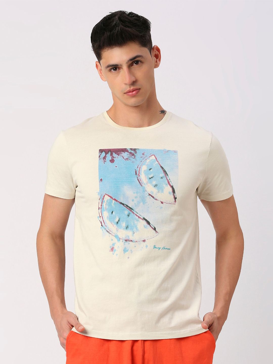 Being Human Graphic Printed Round Neck Short Sleeves T-shirt
