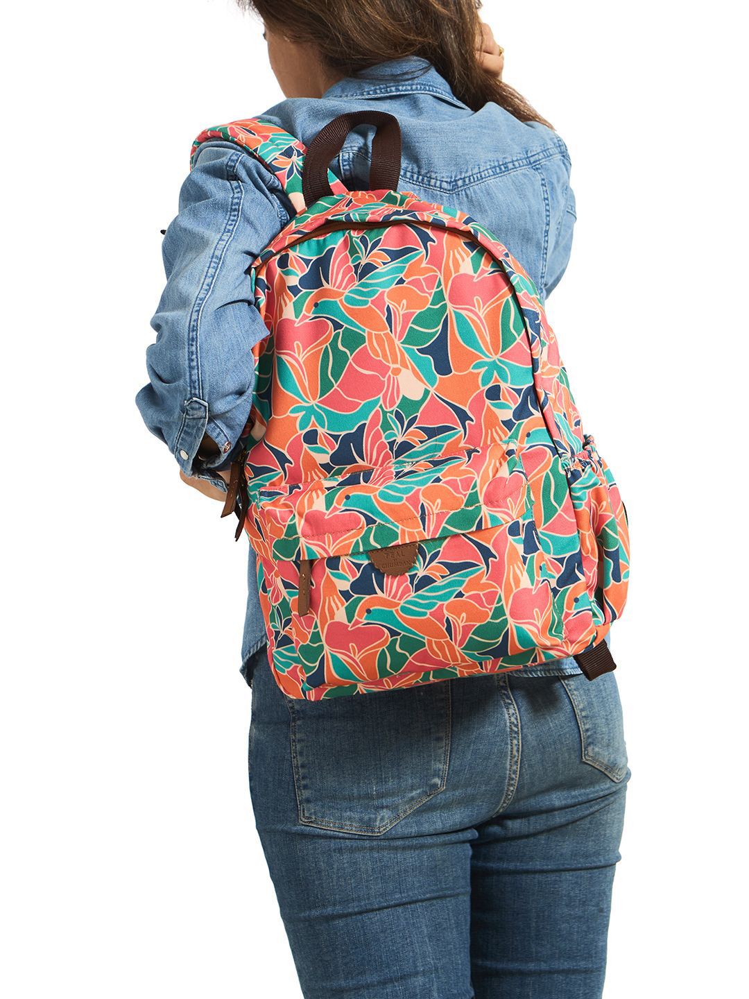 TEAL BY CHUMBAK Women Graphic Backpack