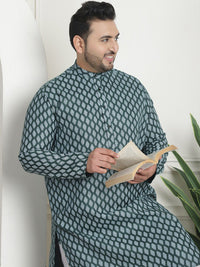SOJANYA PLUS Ethnic Motifs Printed Band Collar Straight Kurta