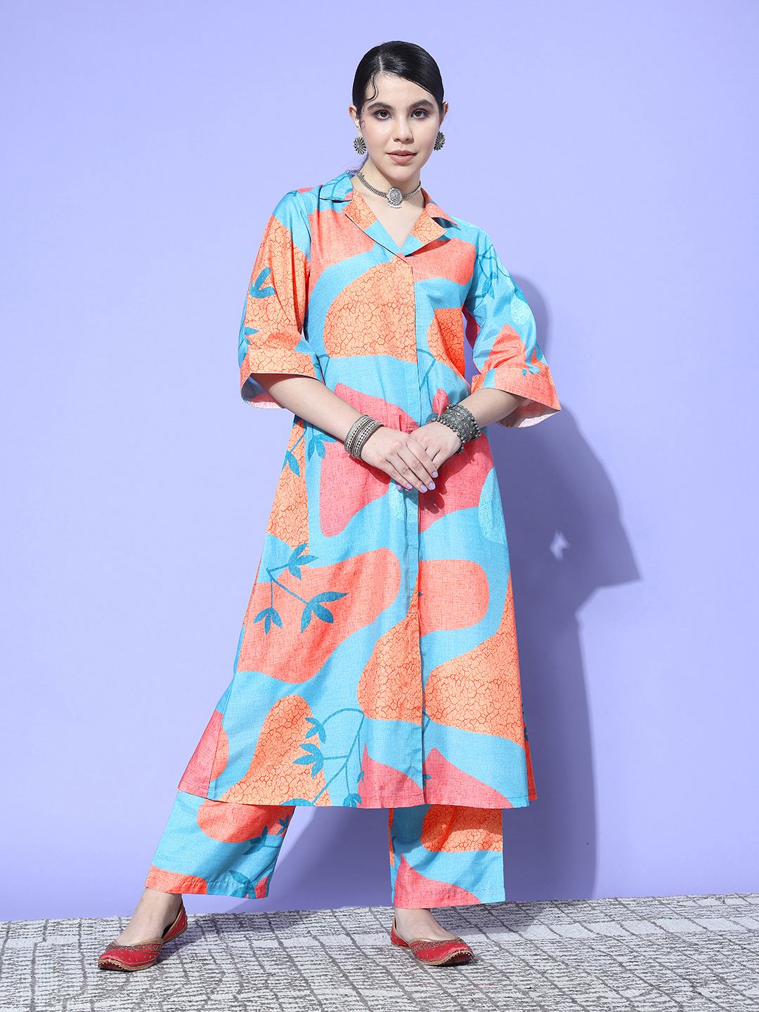 Varanga Women Printed Regular Kurta with Trousers