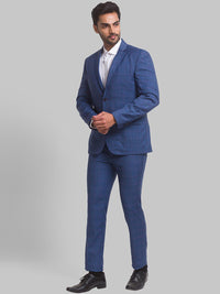 Park Avenue Men Checked Single-Breasted Super Slim-Fit 2-Piece Formal Suit