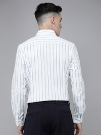 THE BEAR HOUSE Slim Fit Striped Pure Cotton Shirt