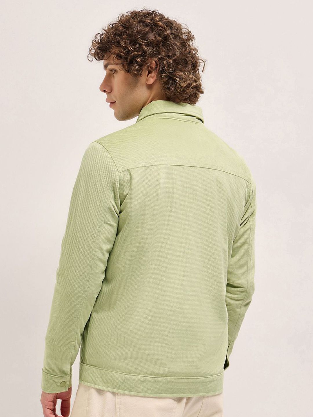 THE BEAR HOUSE Men Solid Spread Collar Tailored Jacket