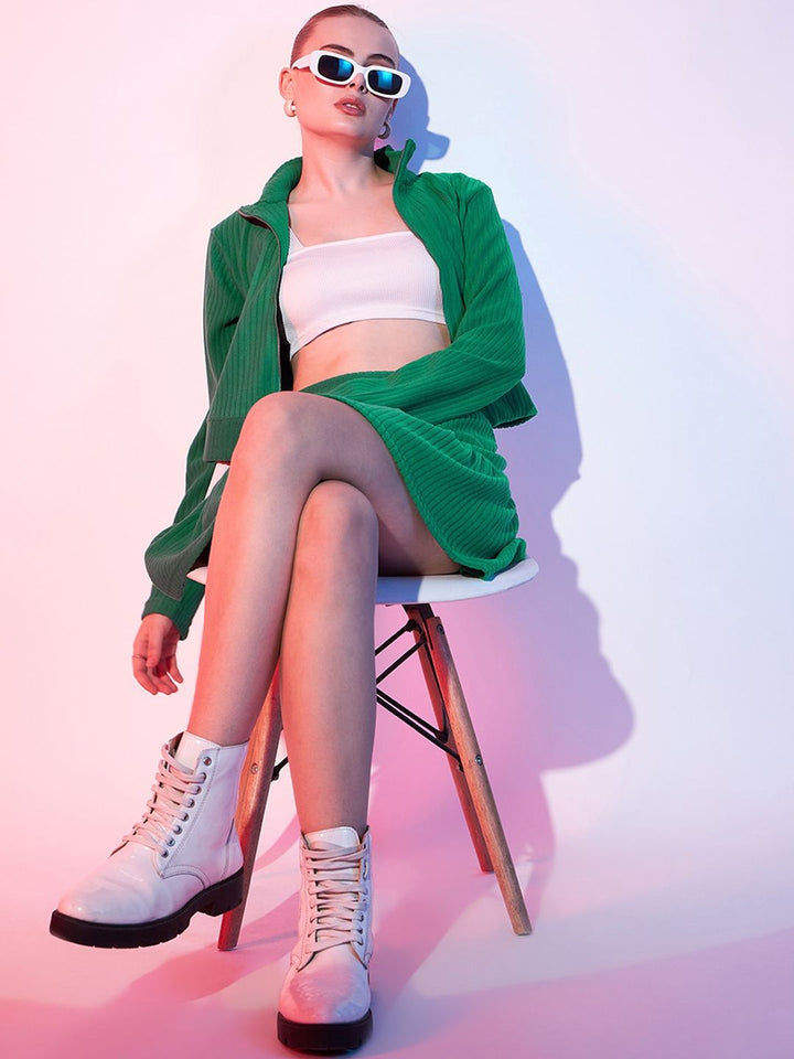 STREET 9 Mock Collar Open Front Jacket
