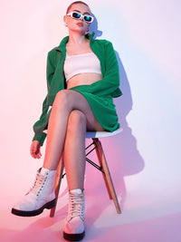 STREET 9 Mock Collar Open Front Jacket