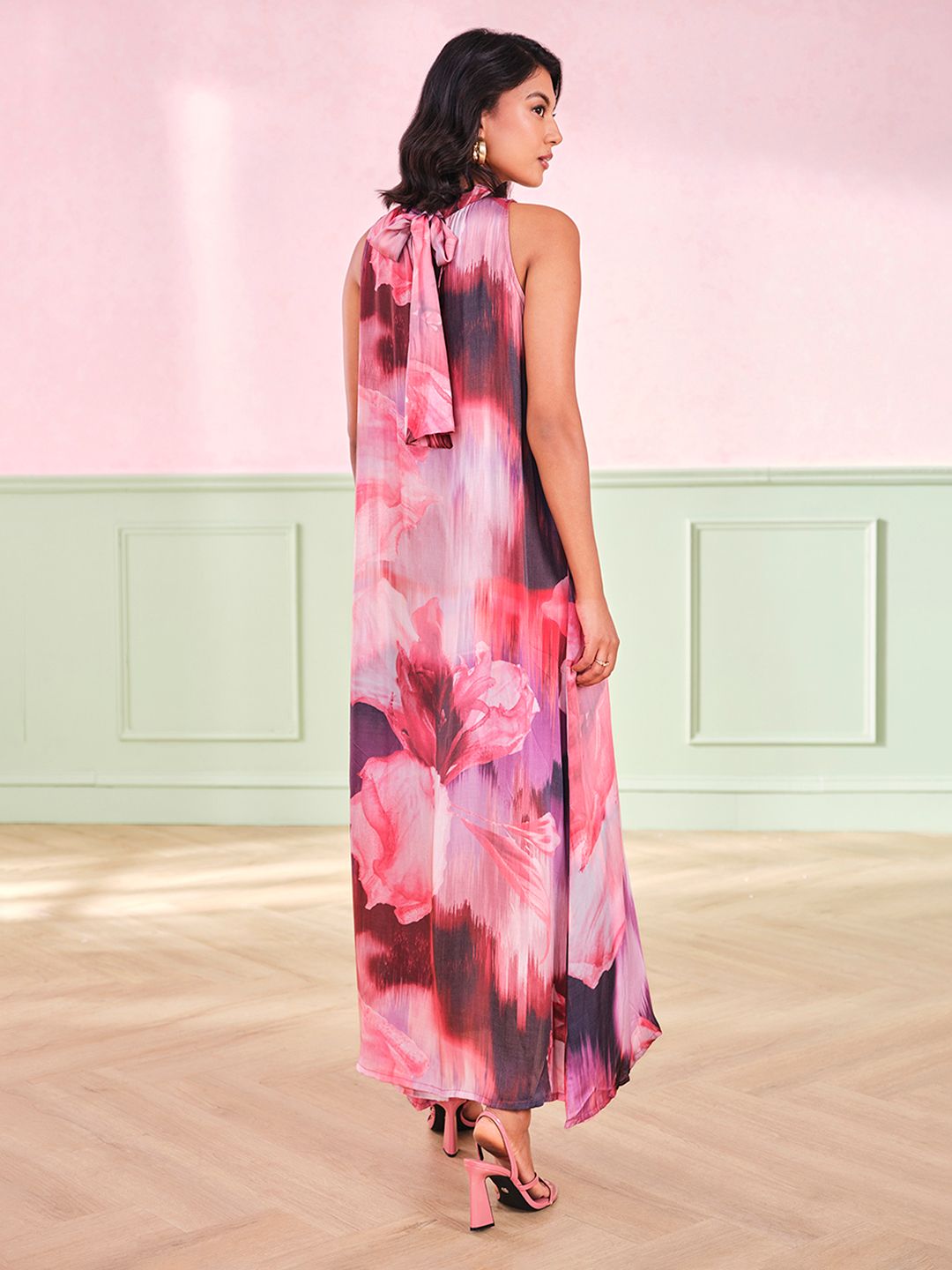 AND Women Floral Printed Sleeveless Maxi Dress