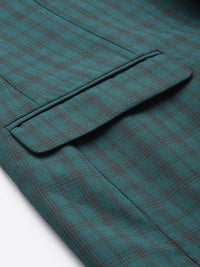 Raymond Contemporary Fit Single Breasted Checked Blazer