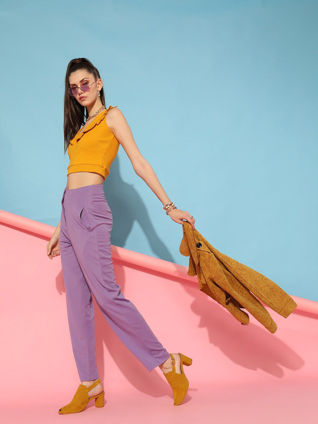 STREET 9 Mustard Solid Top