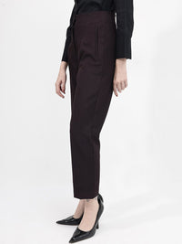 RAREISM Women Tapered Fit Cotton High-Rise Trousers