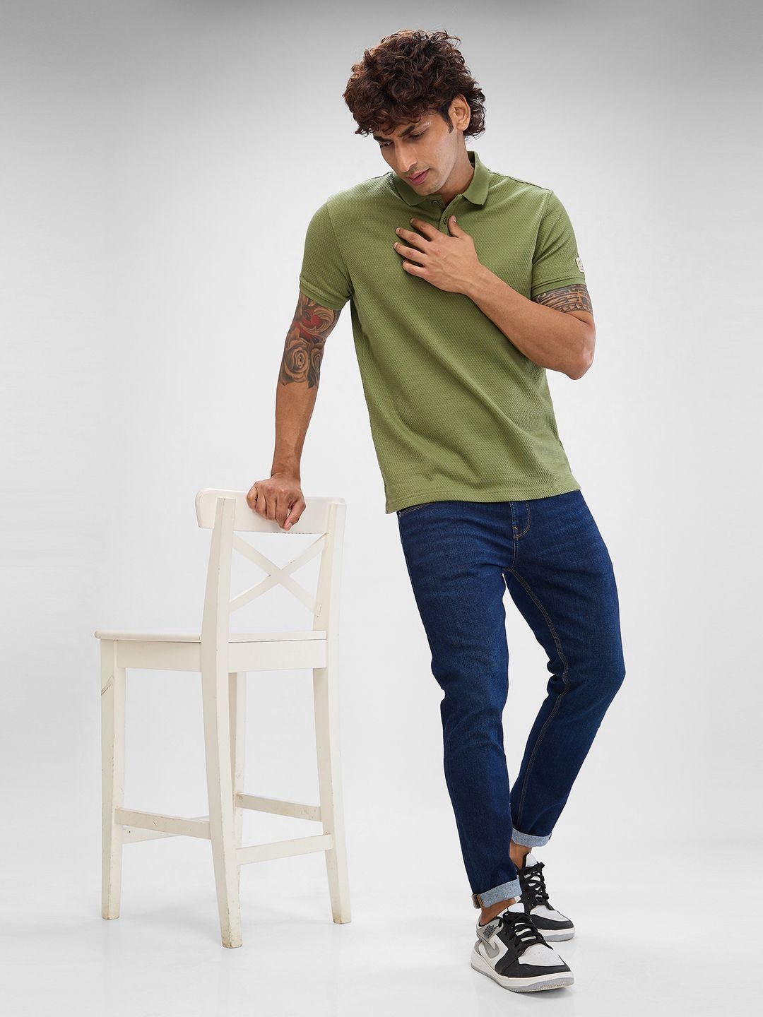 SPYKAR Men Polo Collar Solid Slim Fit T-shirt